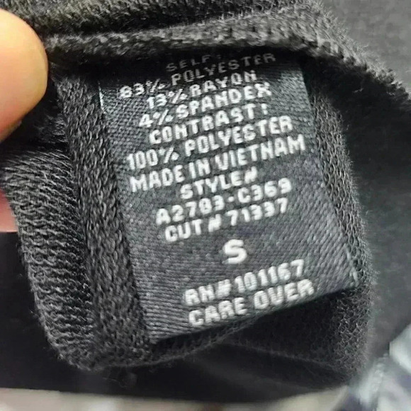 Kim & Cami Crew Neck Balloon Sleeve Ruffle Women Blouse S - Picture 6 of 8